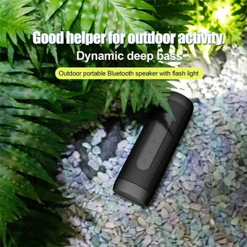

Zealot S22 Portable Bluetooth speaker wireless music speaker with FM Radio Outdoor LED Light Speaker TF card USB with Power Bank