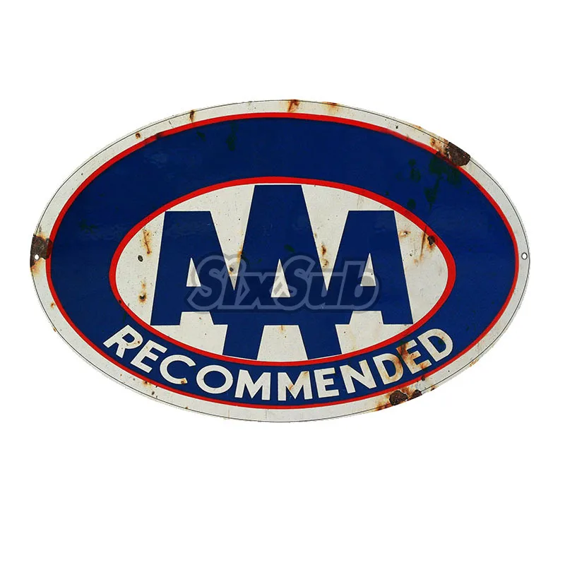 

Aged Looking AAA Sign moto Car Retro stickers decals# 028001