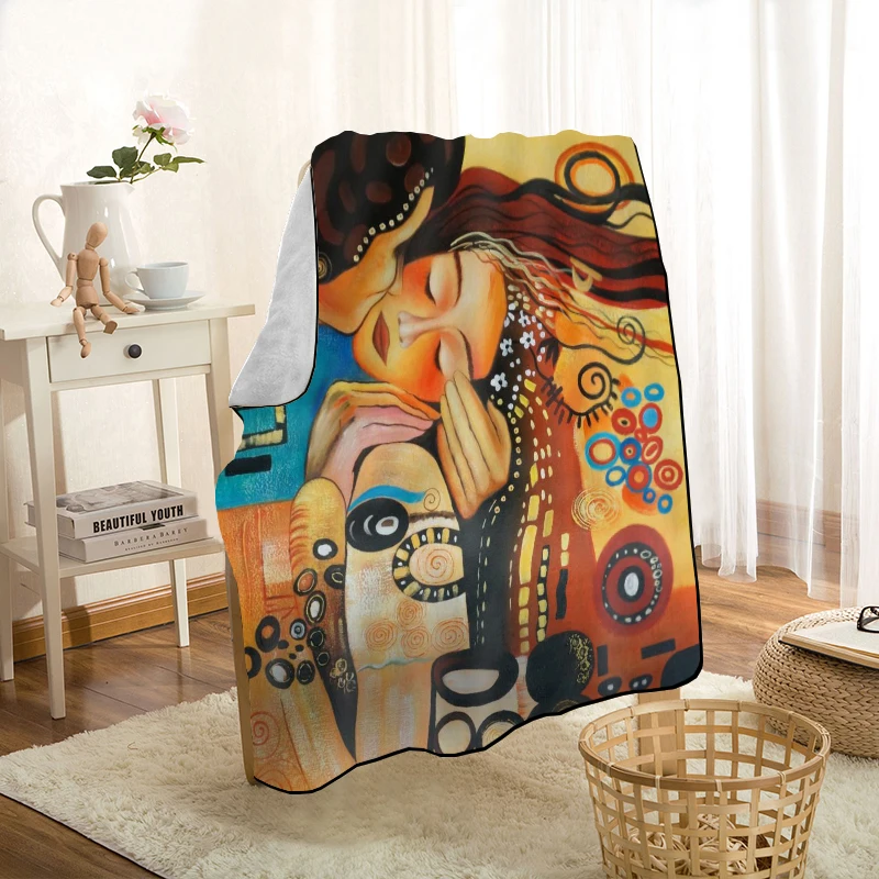 HEARMNY одеяло Gustav Klimt Art Gold Nap, супер мягкое теплое одеяло из микрофибры для дивана и путешествий, одеяло для взрослых - Цвет: 6