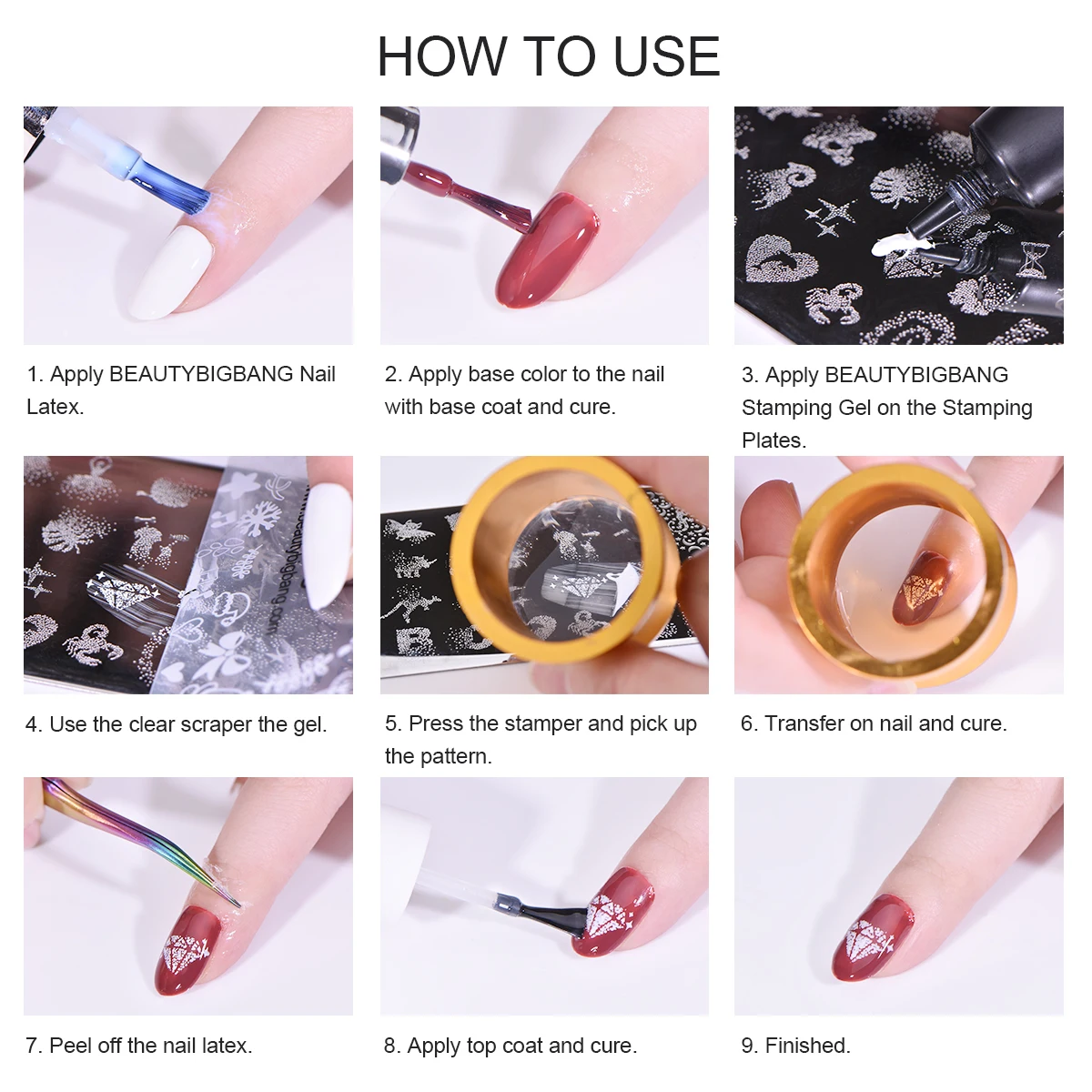 BEAUTYBIGBANG 8 мл флуоресцентный Неон штамповки гель лак для ногтей цветной лак личная гигиена лак штампы для ногтей художественное украшение