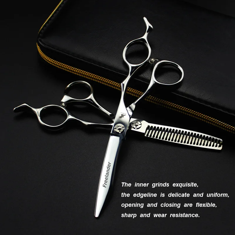 

6.0" Sale Silver Japanese 440c Hair Scissors sharp Hairdressing Scissors Shears Hairdresser Shaver Haircut scissors