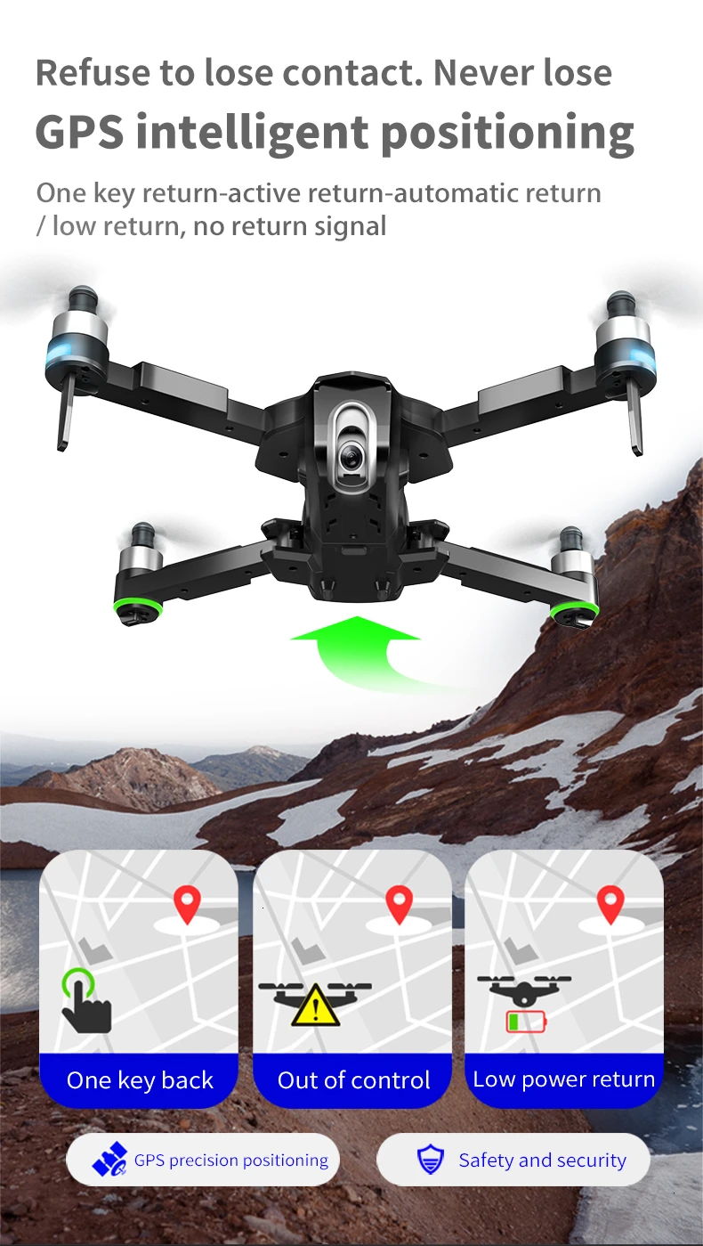Радиоуправляемый Дрон M8 gps 5G wifi FPV 4K Ultra HD камера оптического позиционирования потока Квадрокоптер Pro селфи камера Fly 28 MinsVS F11 SG906