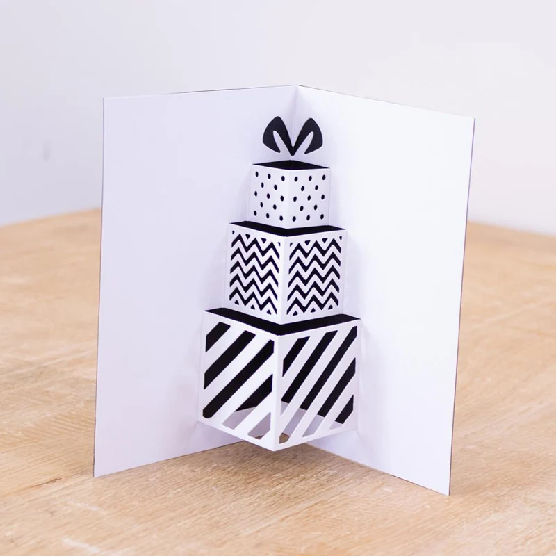 Christmas Pop Out Metal Cutting Dies Stacked Gifts Christmas Tree Snowflake Reindeer Diecut for DIY Scrapbooking Card Craft 2021