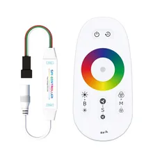 2.4g rf rgb ws2811 toque mini controlador DC5-24V para ws2812b ws2811 sk6812 endereçável led chip inteligente pixéis led tira