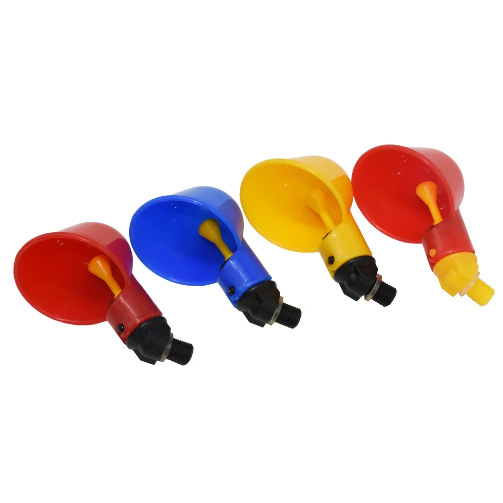 4 Uds automática codorniz bebedor bebedero para pollos tazón con amarillo pezón granja de aves de corral sistema de agua potable