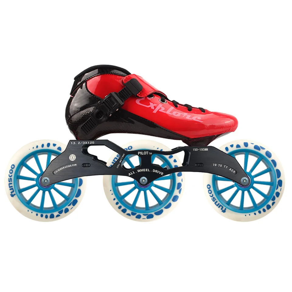 ISPORTS скоростные роликовые коньки из углеродного волокна для соревнований 3*125 мм или 4*100/110 мм уличные гоночные коньки Patines роликовые коньки SH56