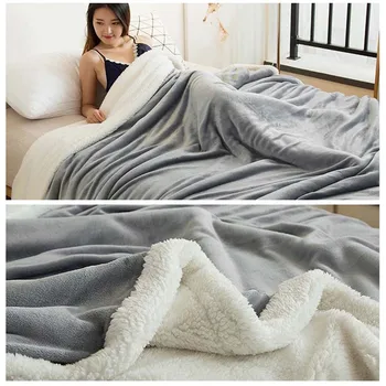 

100 * 120 High Quality Blanket Flannel Fleece Solid Color Double Thick Blanket