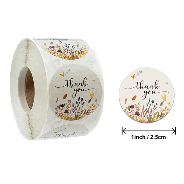 Thank You Stickers Seal Labels Scrapbook Handmade Sticker Wedding Party Christmas Gift Bag Decorations