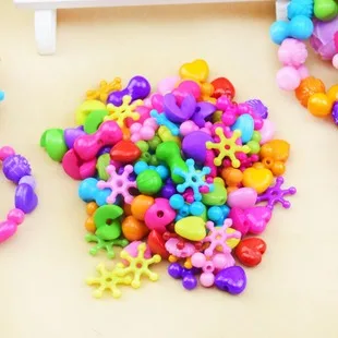 Small 3-Tier Square Box Color DIY Children Beaded Bracelet Set Hand-made Educational Toy Necklace Ornament Accessories