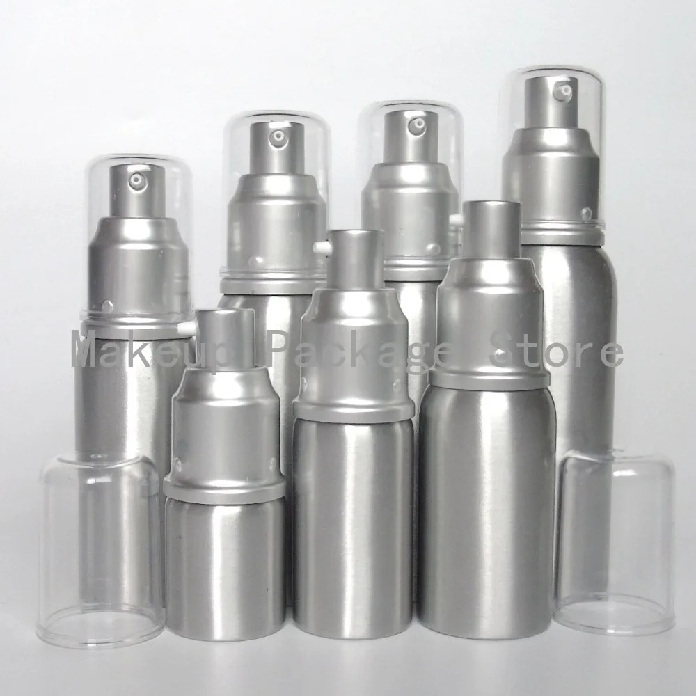 

1pcs high-grade 150/200/250/300ml Aluminum empty packing bottle press lotion cosmetic Emulsion Pump Vials Sample subpackage