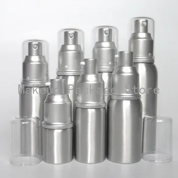 

1pcs high-grade 150/200/250/300ml Aluminum empty packing bottle press lotion cosmetic Emulsion Pump Vials Sample subpackage