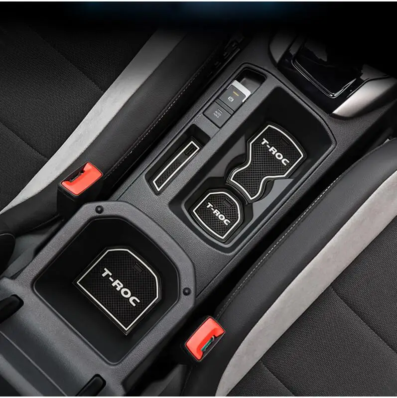 Для Volkswagen/Vw T-ROC T ROC TROC автомобильные ворота Слот коврик Нескользящая чашка коврик Противоскользящая дверь паз коврик интерьер автомобиля аксессуар