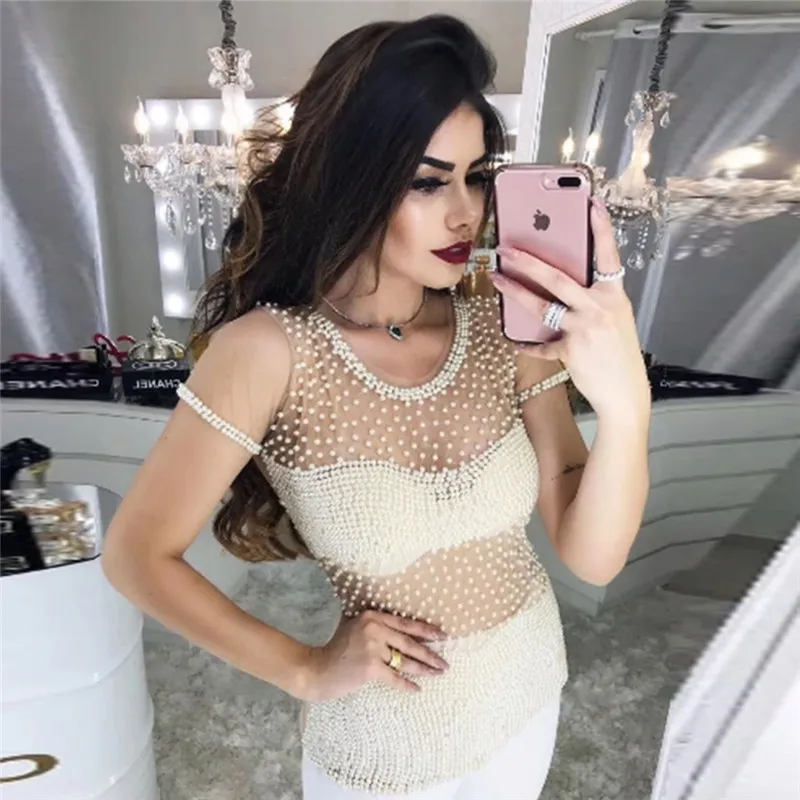 Белый короткий рукав Пузырьковые бусины Мини Bodycon бинты женские платья вечернее платье в стиле знаменитостей