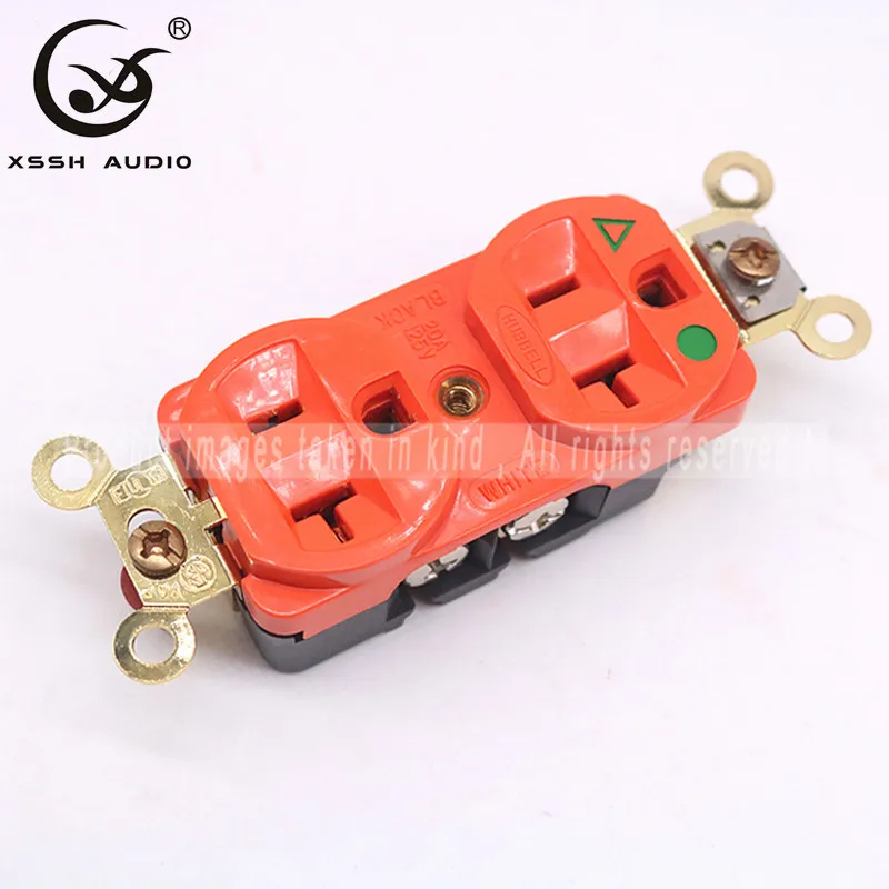 Hi-end HIFI, сделай сам, чистая медь, красная медь, покрытая золотом, 20 Ампер, 20 А, 125 В, американский стандарт, США, розетка, электрическая розетка, ядро