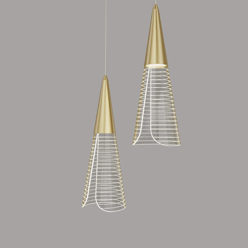 Stair Long Cone Loft Chandelier 5 Stair Long Cone Loft Chandelier 5