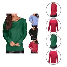 

Autumn Blouse Fashion Skin-friendly Elegant Slash Collar Solid Color Casual Blouse for Outdoor Blouse Basic Blouse