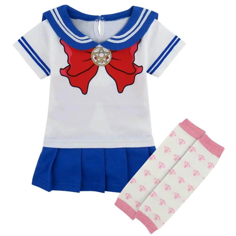 Sailor Moon-1 Костюм Сейлор Мун для маленьких девочек; костюм японского аниме; костюм милого солдата; костюм принцессы Усаги; теплые гетры; носки - Цвет: Sailor Moon-1