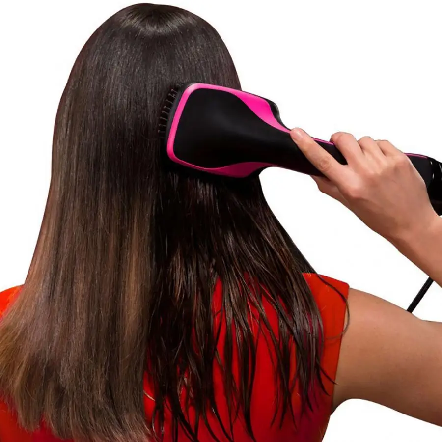 Мини-пульверизатор один шаг фен стайлер вольюмайзер мульти-функциональный 2-в-1 салон отрицательных ионов выпрямитель для волос вьющиеся волосы расческой