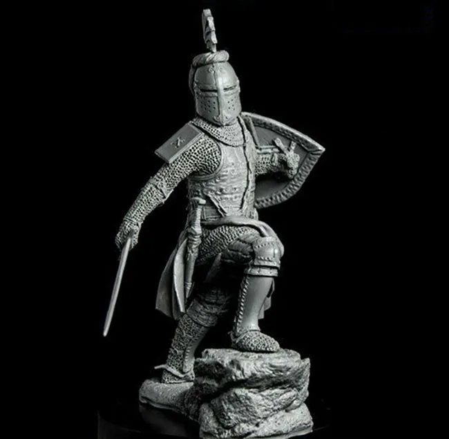 1/24 Смола Модель Строительный комплект Фигурка Воина