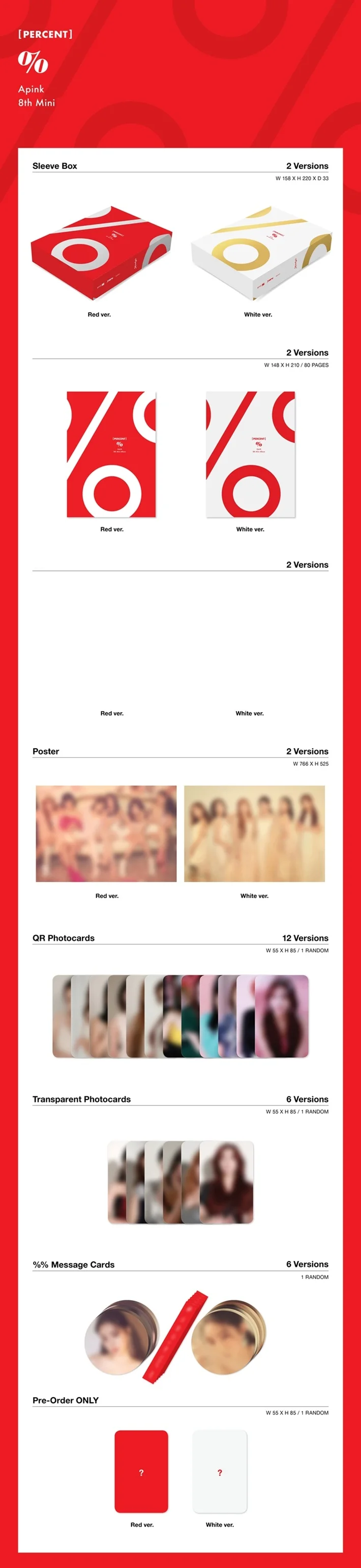 [MYKPOP]~ Официальный~ APINK 8th Mini: проц, коллекция фанатов KPOP-SA19101511