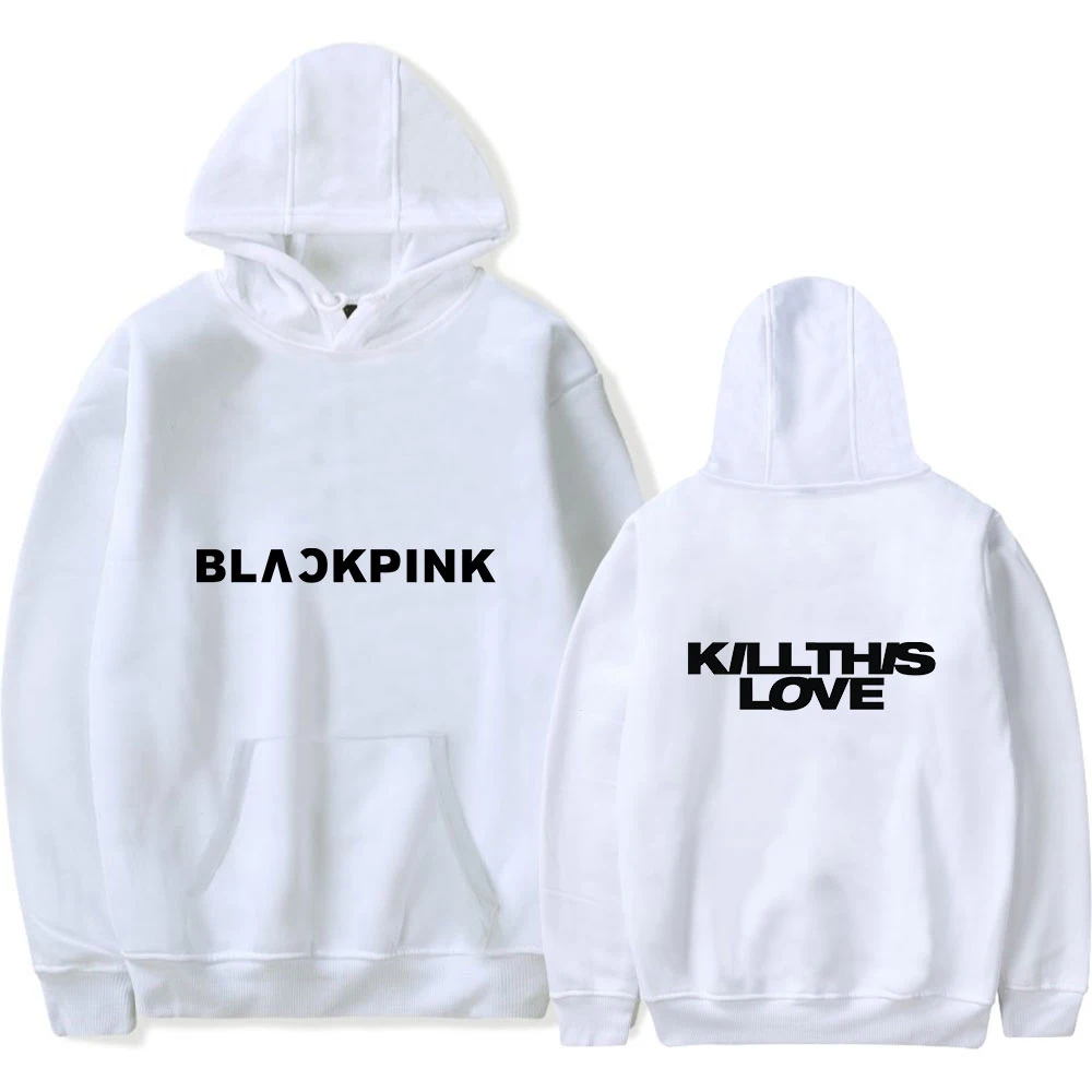 Blackpink Kill this love легкие Свободные Кофты с принтом хип-хоп тонкий материал Толстовка для мужчин и женщин модный свитер тонкое худи