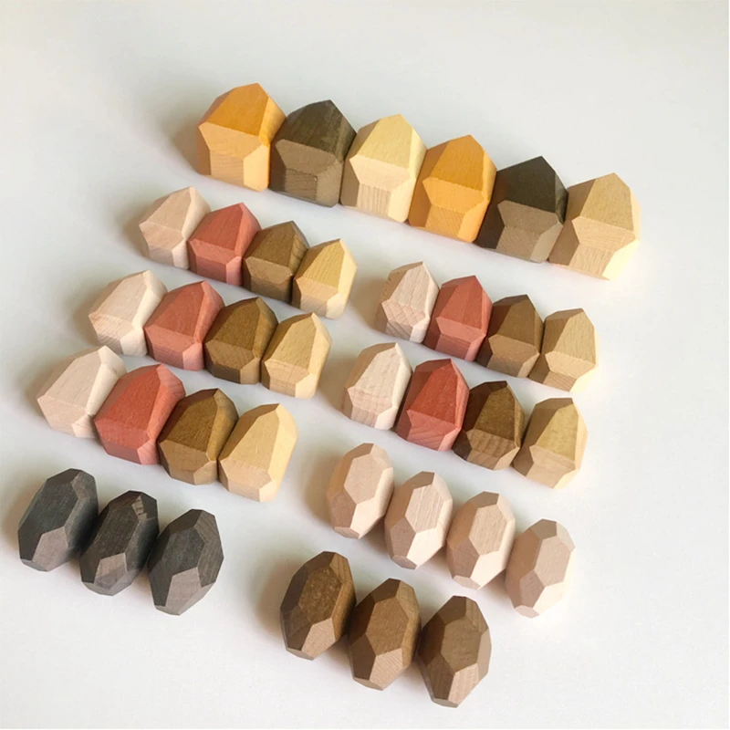 New Baby Toys Wooden Building Block Colored Stone Creative Educational Toys Nordic Style Stacking Game Rainbow Stone Wooden Toys 2 New Baby Toys Wooden Building Block Colored Stone Creative Educational Toys Nordic Style Stacking Game Rainbow Stone Wooden Toys 2