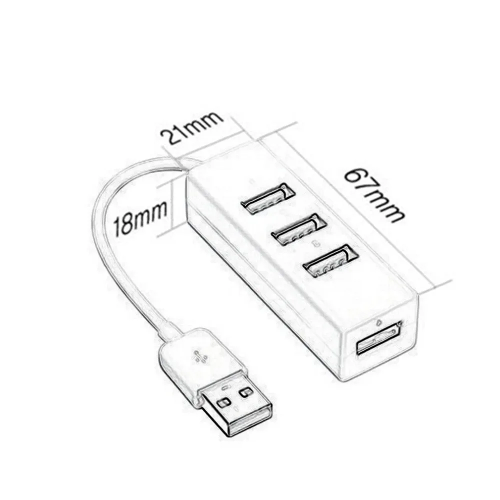 Maikou 4 порта USB концентратор высокая скорость передачи USB 2,0 концентратор адаптер Портативный USB разветвитель для ноутбука ноутбук ПК