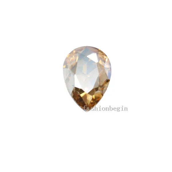 gold champagne 20p 10x14 мм цветная слеза с заостренным фольгированным дном обратно граненые стеклянные кристаллы, стразы драгоценности ожерелье Брошь Обувь Сумки ремонт бусины - Цвет: gold champagne