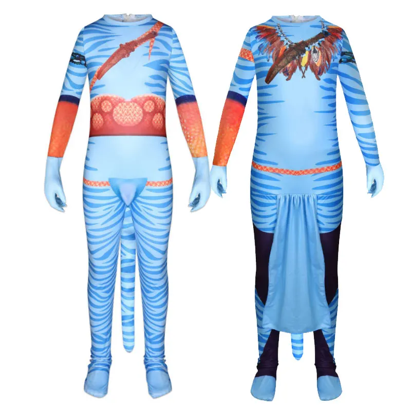 2020 Аватар 2 Косплей Костюм для взрослых и детей Zentai Боди Комбинезоны с героями