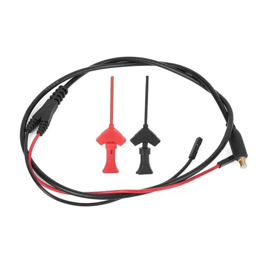 

Test Cable Jumper Wire Connector Cable with 2mm Testing Hook Red + Black Opening for Oscilloscopes Switch