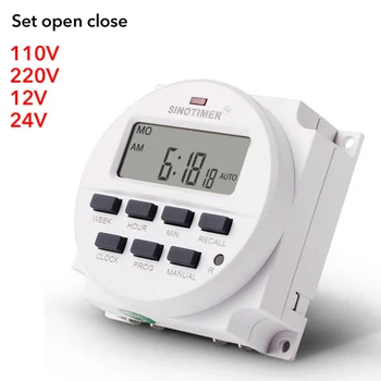 

1.6 Inch Digital LCD Screen 7 Days Programmable Timers Switch 12-220V Weekly Hour Minute Control Timer With Countdown Function