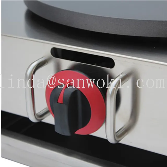 40cm Nonstick Pancake & Crepe Maker - Stainless Steel With Teflon Plate, Gas Powered, For Home Or Commercial Use