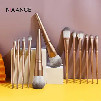 

12 Sets Of New Wooden Handle Cosmetic Brush Beauty Tools косметика maquillaje