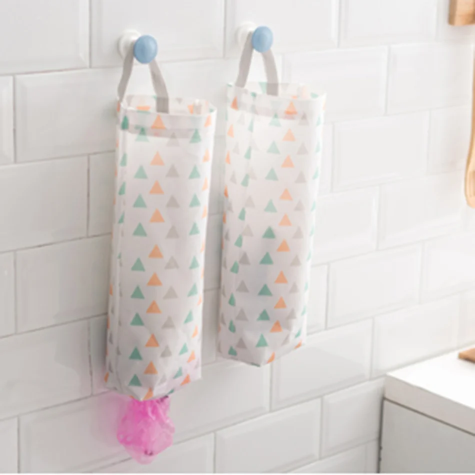 Bolsa de dulces para el hogar dispensador de almacenamiento de pared organizador de cocina colgante de tela Oxford bolsa de basura bolsa de embalaje para almacenamiento bolsas colgantes