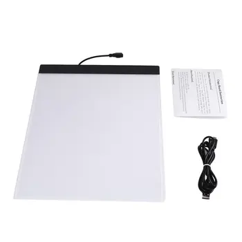 

K02 A4 Paper Size Copying Board Ultra Thin LED Luminous Painting Sketch Pad USB Portable Art Tracking Writing Light Panel