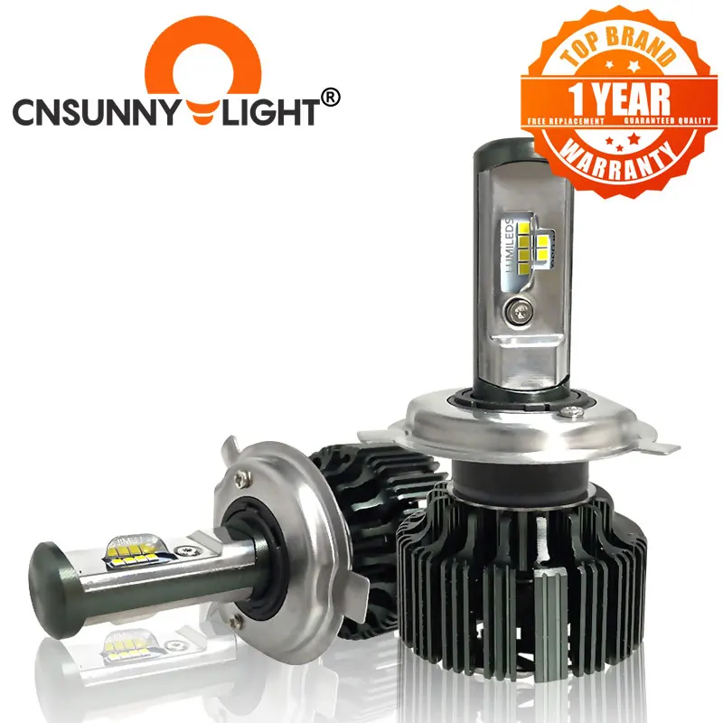 CNSUNNYLIGHT H7 H4 H11 Светодиодный H13 9005/HB3 9006/HB4 H1 комплект автомобильных фар 6000K лампы CSP