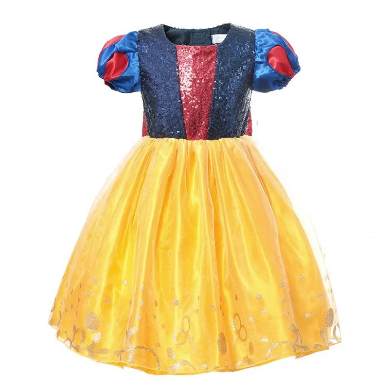 Dress as photo Платье Белоснежки; детское платье принцессы; вечерние костюмы для костюмированной вечеринки; нарядная одежда Белоснежки и Егеря для малышей; рождественские наряды - Цвет: Dress as photo