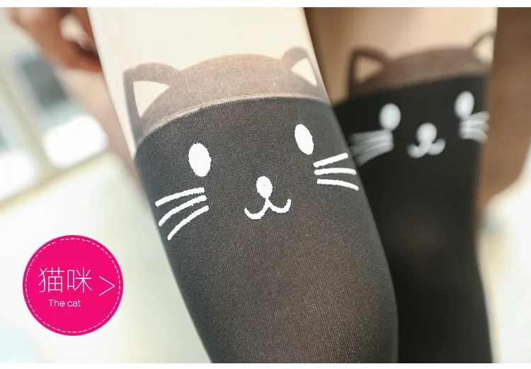 Лолита колготки с высокой талией модные колготки, трусы Hose hello kitty сексуальные колготки Kawaii японские