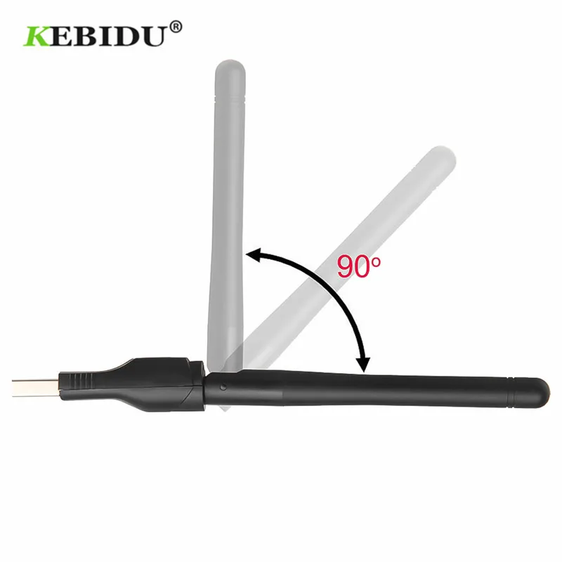 KEBIEU wifi USB 2,0 адаптер MT-7601 USB 150 Мбит/с беспроводная сетевая карта 2,4 ГГц адаптер с антенной чипсет Ralink MT-7601 для ПК