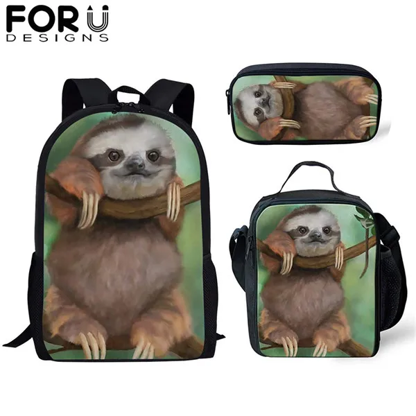 CDYH1609CGK FORUDESIGNS/3 шт./компл. рюкзак для мальчиков Волк тигр печать сумка для школы детский подарок основной книжный мешок Дорожная сумка - Цвет: CDYH1609CGK