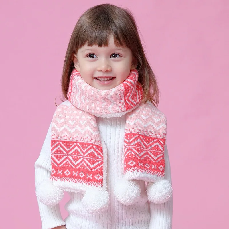 

New Baby Toddler Cute Scarf For Autumn And Winter Knitting Thickening Kid Girl Neck Warmer New Arrival