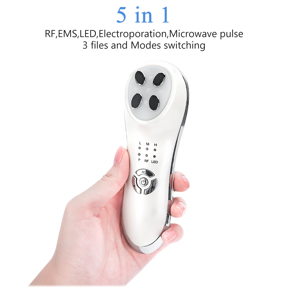 5 In 1 LED RF Photon Therapy Facial Skin Lifting Rejuvenation Vibration Device Machine EMS Ion Microcurrent Hot Cold Massager 5 In 1 LED RF Photon Therapy Facial Skin Lifting Rejuvenation Vibration Device Machine EMS Ion Microcurrent Hot Cold Massager