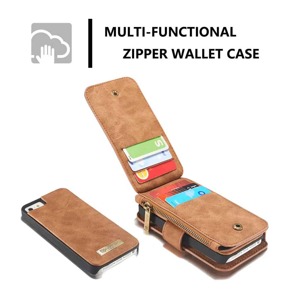 Кожаный чехол книжка CaseMe для iPhone 5 Женский Чехол 6 6S 7 8 Plus SE 2020 12 Mini 11 Pro XS Max XR X