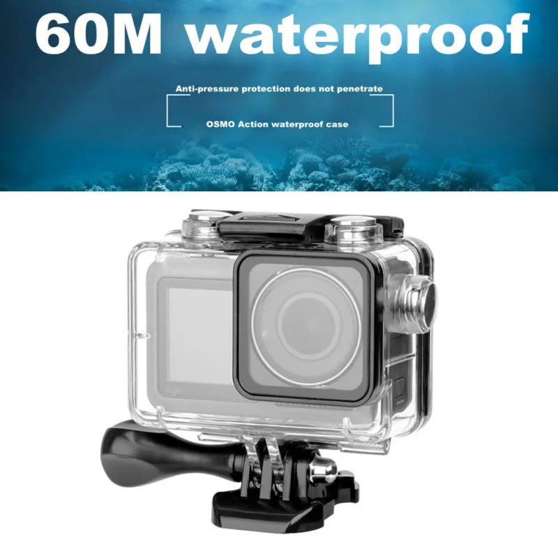 Для DJI OSMO Экшн-камера водонепроницаемый корпус 60 м футляр для подводной камеры чехол для дайвинга плавания