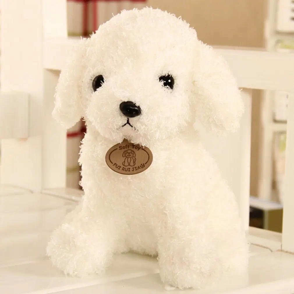 Супер милая имитация собака плюшевая Тедди игрушки куклы носить шарф Одежда пудель кукла собаки для детей подарки на день рождения