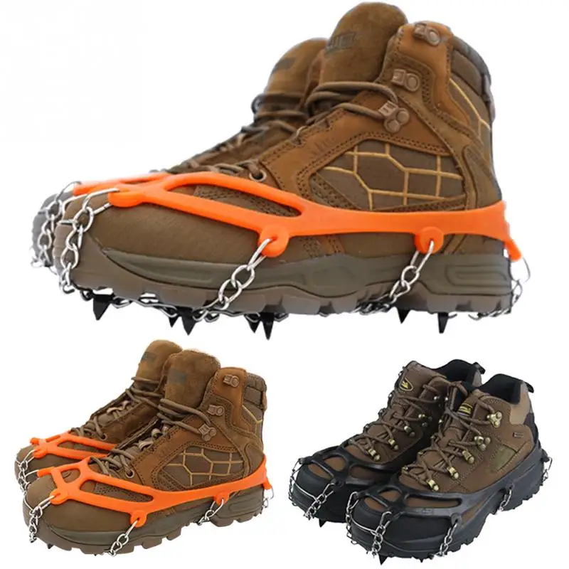 

Snow Non Slip Climbing Crampons Cleats Shoe Cover Ice Gripper For Spikes Hiking Winter Manganese Steel Outdoor