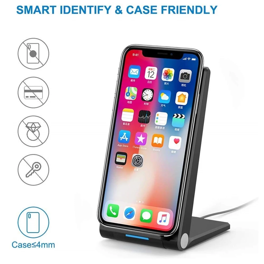 DCAE 15 Вт Быстрое беспроводное зарядное устройство USB C Складная 10 Вт Qi зарядная подставка для iPhone 11 Pro Max XS XR X 8 Airpods samsung S10 S9