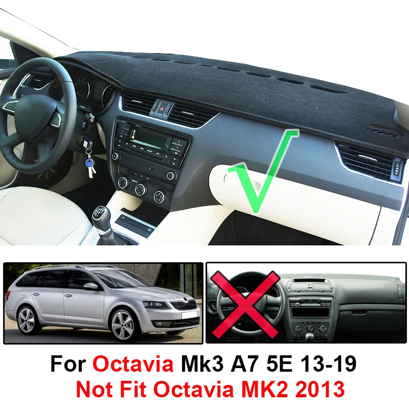Xukey накладка на приборную панель коврик для приборной панели для Skoda Octavia MK3 A7 2013- коврик солнцезащитный чехол для приборной панели ковер