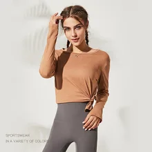 Женская Фитнес-одежда эластичная Спортивная футболка для йоги Топ для йоги колготки для спортзала топы для бега футболки блузки с длинными рукавами спортивный топ