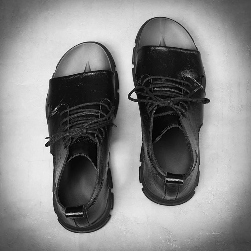 Модные мужские пляжные сандалии кожаные сандалии летняя Уличная обувь с высоким берцем; обувь в римском стиле Для мужчин повседневная обувь красовки Tenis шлепанцы горячая распродажа